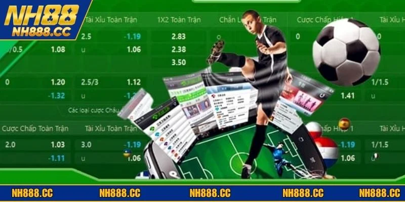 Bảng tỷ lệ kèo trên dưới tại nhà cái NH88 giúp bet thủ dễ dàng so sánh và đặt cược