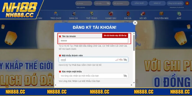 Khắc phục lỗi thường gặp trong quá trình tạo tài khoản 